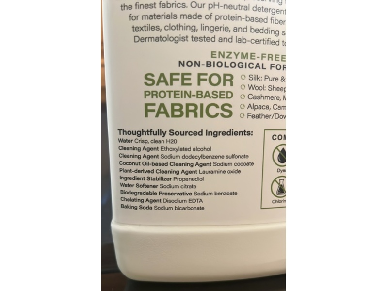 Heritage Park Silk & Wool Laundry Detergent, Fragrance Free, 128 Loads, 64 fl oz/2 L