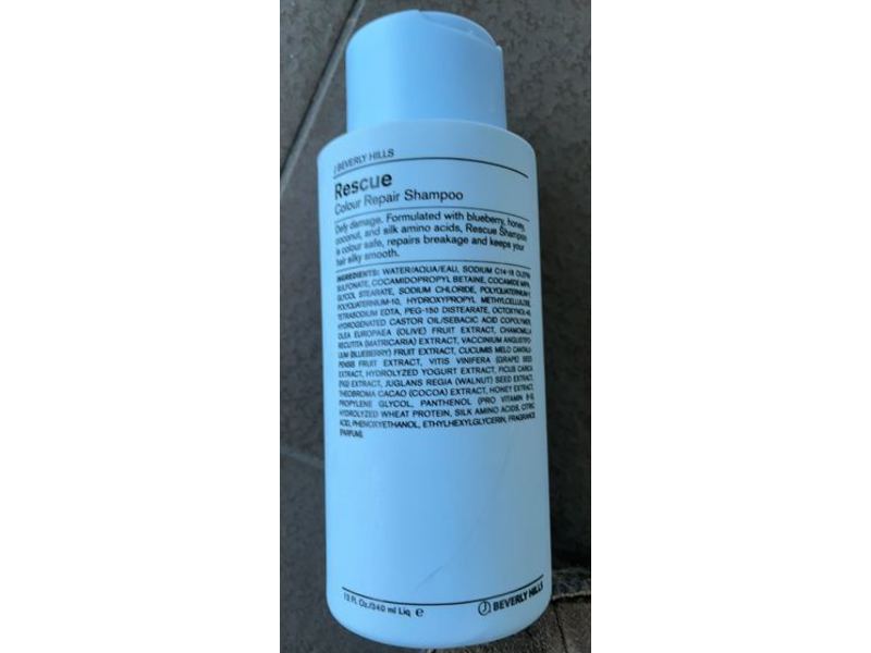 J Beverly Hills Rescue Colour Repair Shampoo, Blue, 12 fl oz/340 mL