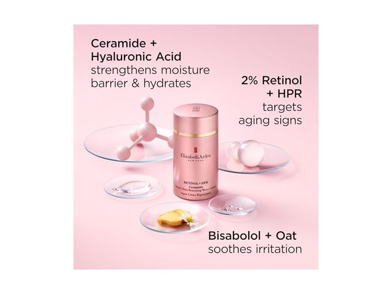 Elizabeth Arden Skin Renewing Water Cream, Retinol + Hpr Ceramide, 1.7 fl oz/50 mL