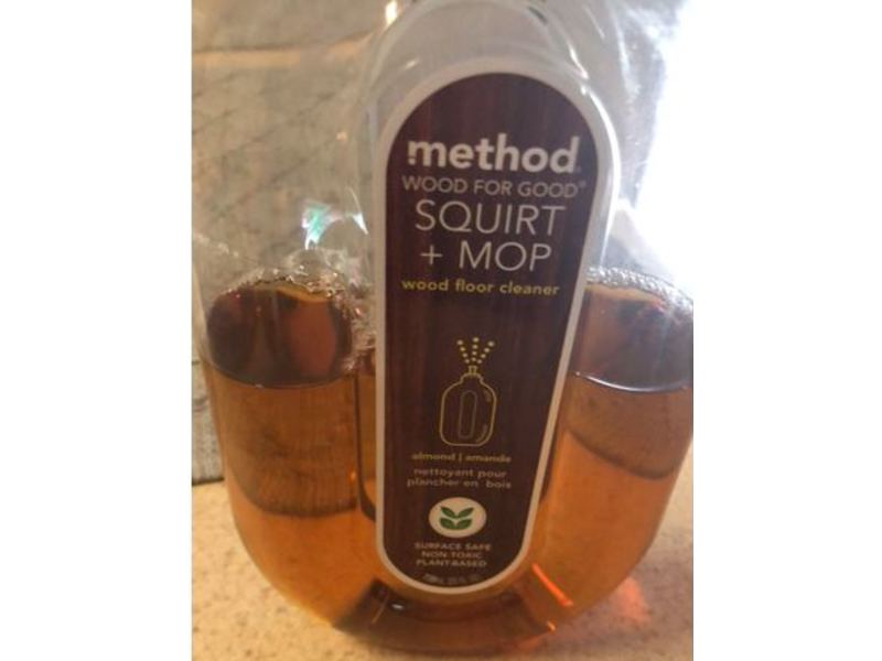Method Wood For Good Wood Floor Cleaner, Squirt + Mop, Almond, 25 fl oz/739 mL