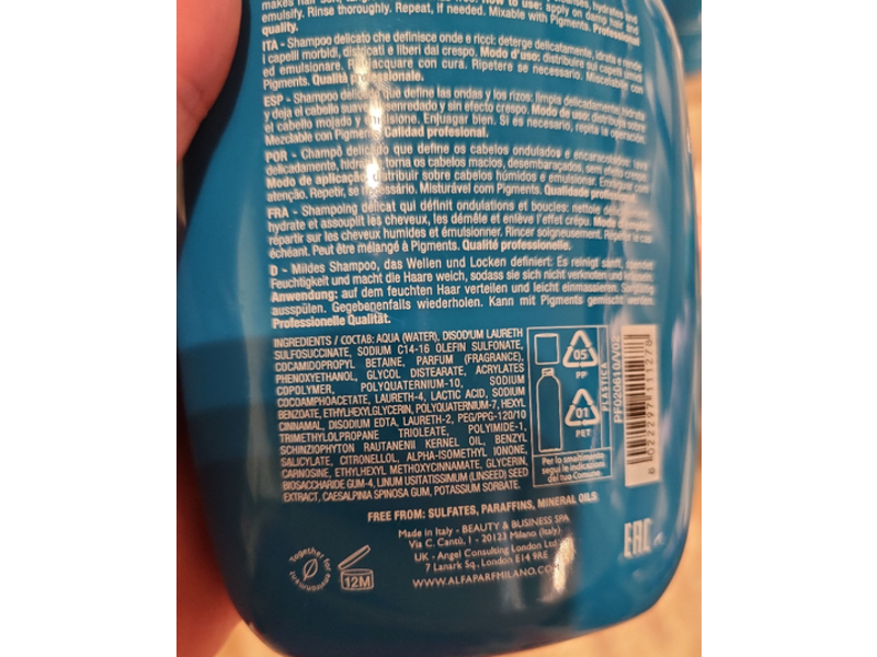 Alfaparf Milano Semi Di Lino Curls Wave & Curl Hair, Enhancing Low Shampoo, 8.45 fl oz/250 mL