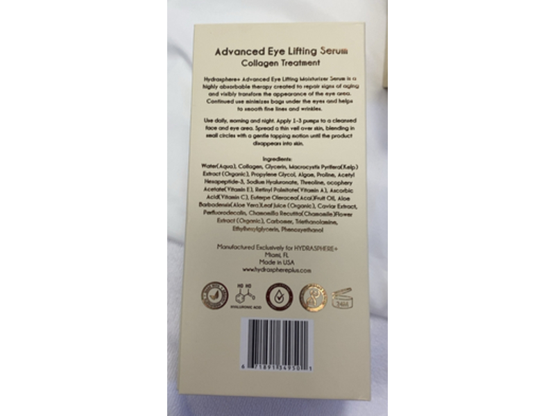 Hydrasphere+ Advanced Eye Lifting Serum Treatment, 1 fl oz/30 mL