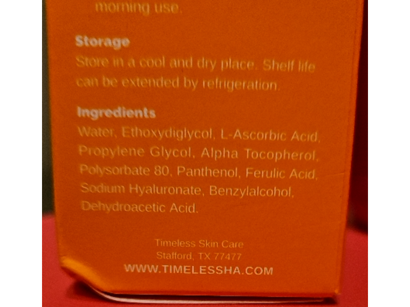 Timeless Skin Care Vitamin C Serum, Vitamin E & Ferulic Acid, 1 oz/ 30 mL