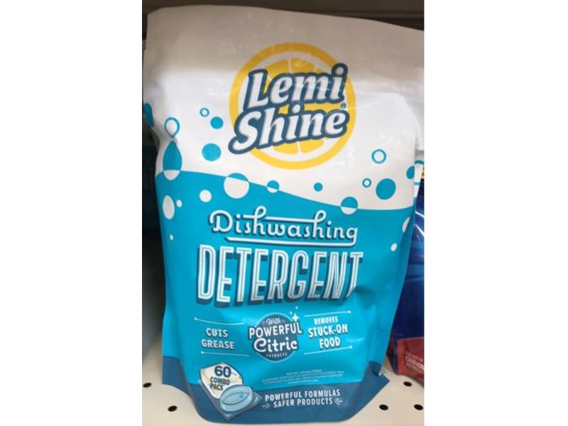 Lemi Shine Dishwashing Detergent, Powerful Citric, 60 Count