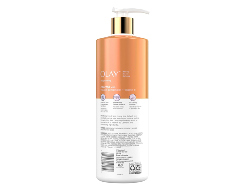 Olay Brightening Body Lotion, Vitamin C, 17 fl oz/502 mL