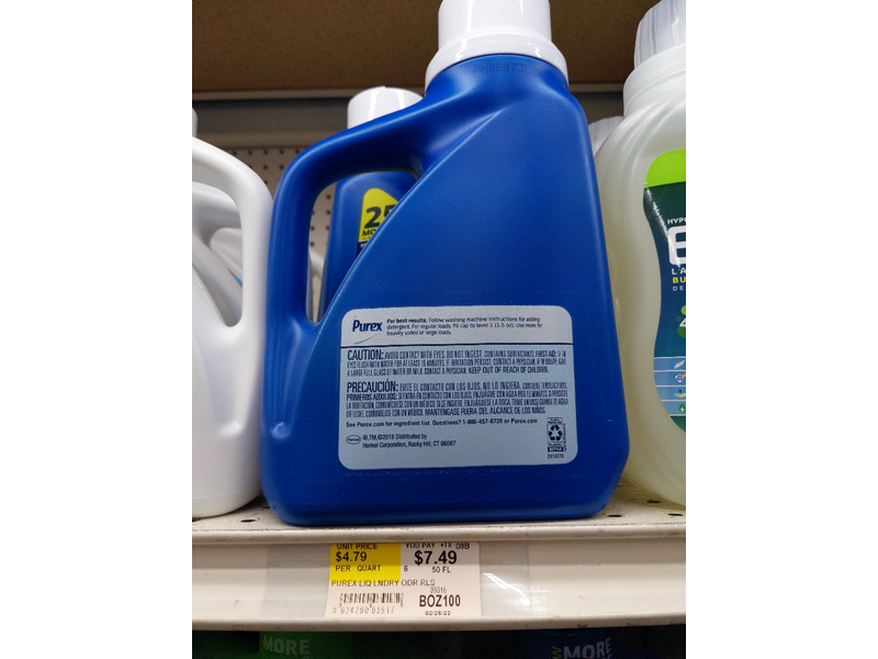 Purex Liquid Laundry Detergent, Odor Release, 50 Fl Oz, 33 Loads
