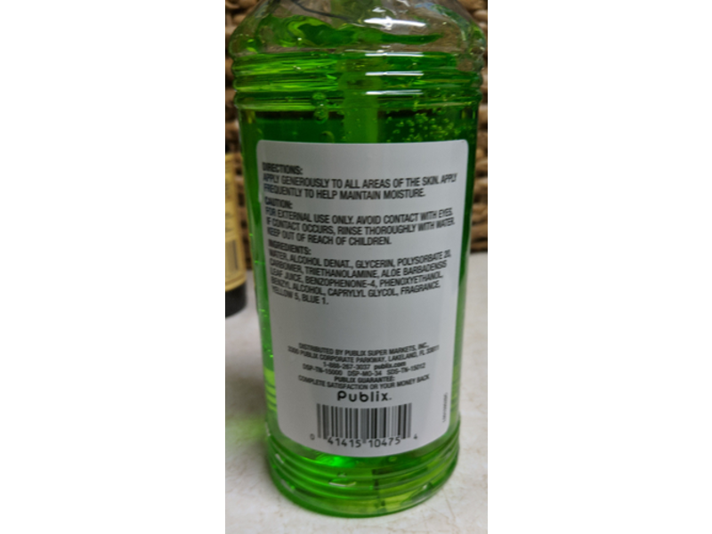 Publix Moisturizing After-Sun Gel, Aloe, 16 fl oz/473 mL