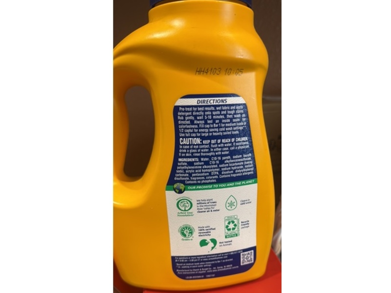Arm & Hammer Deep Clean Laundry Detergent, Sparkling Clean, 33 Loads, 49.5 fl oz/1.46 L