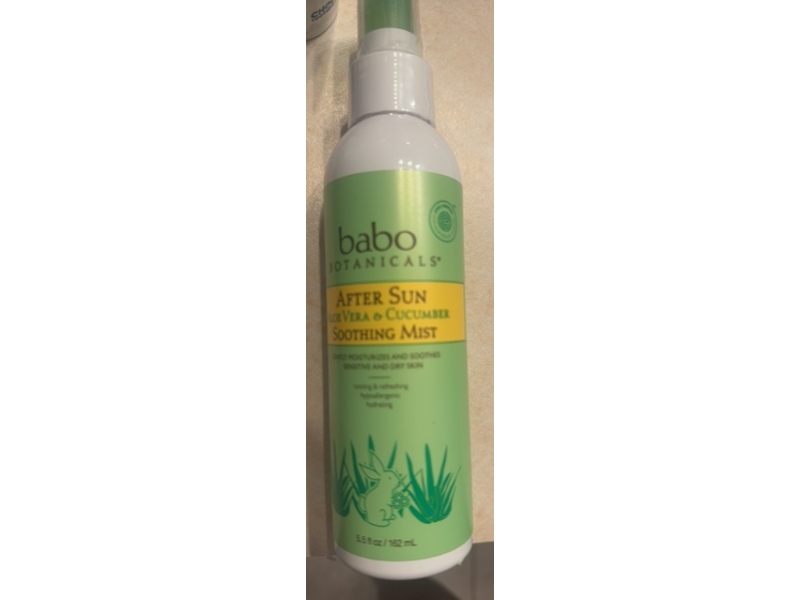 Babo Botanicals After Sun Soothing Mist, Aloe Vera & Cucumber, 5.5 fl oz/162 mL