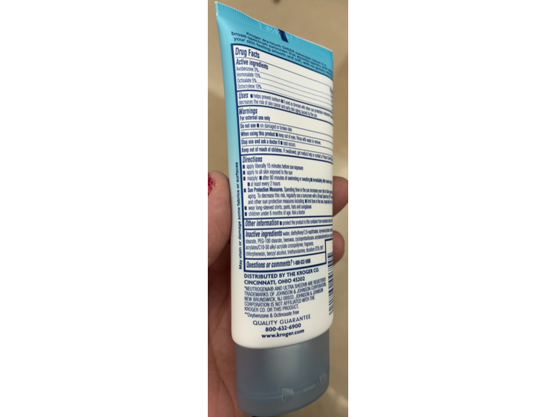 Kroger Dry-Touch Sheer Sunscreen Lotion, SPF 100, 3 fl oz/88 mL