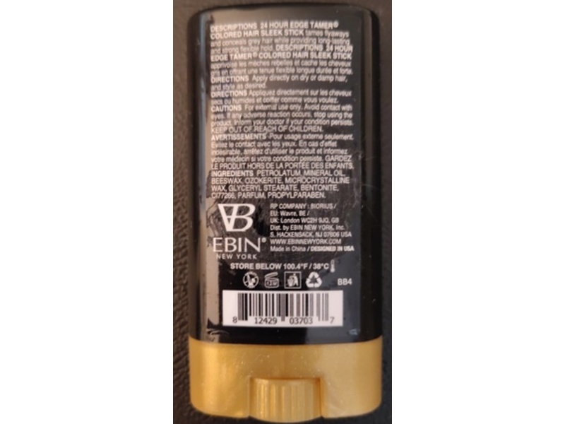 Ebin New York 24 Hour Edge Tamer, 1B Natural Black, 0.53 oz/15 g, Pack Of 3
