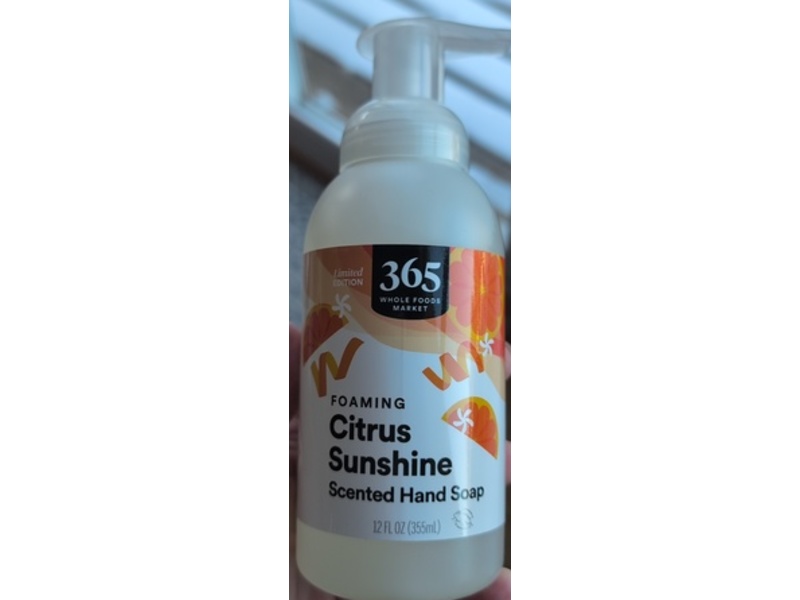 365 by Whole Foods Market Foaming Scented Hand Soap, Citrus Sunshine, 12 fl oz/355 mL