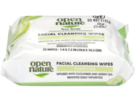 Open Nature Facial Cleansing Wipes, Cucumber & Green Tea, 25 Count - Image 2