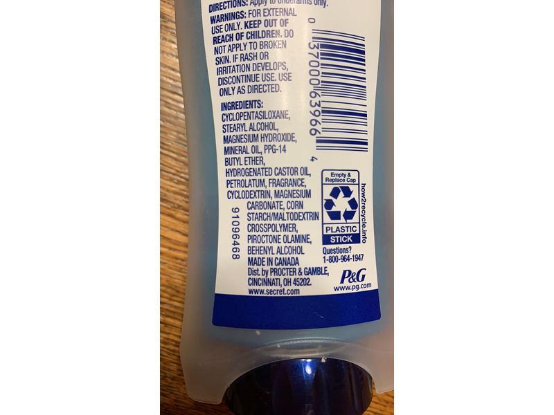 Secret Aluminum Free Deodorant, Cherry Blossom, 2.4 oz/68 g