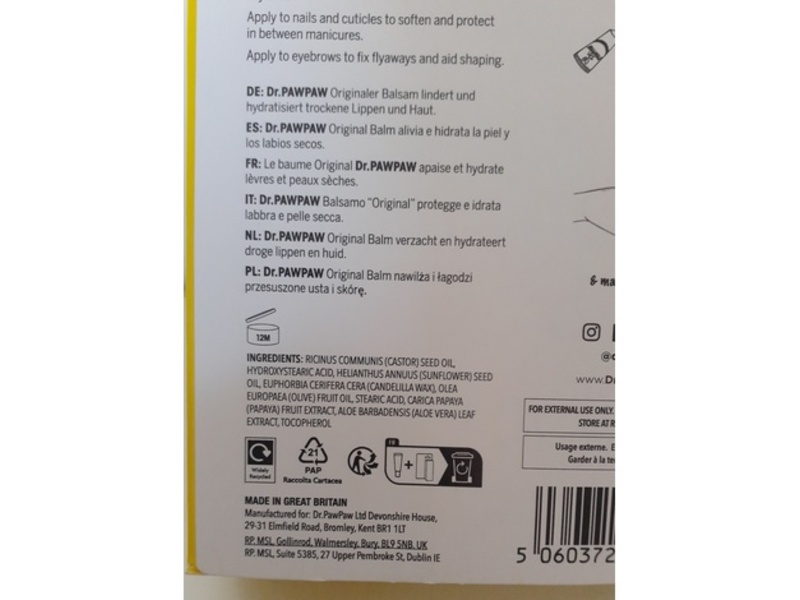 Dr. Paw Paw Original Balm, 0.33 fl oz/10 mL
