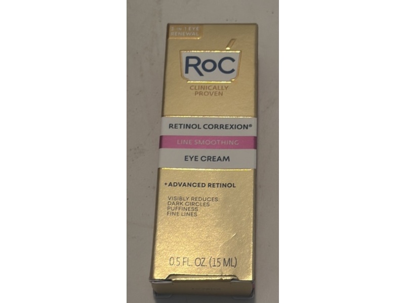 ROC Retinol Correxion Line Smoothing Eye Cream, 0.5 fl oz/15 mL
