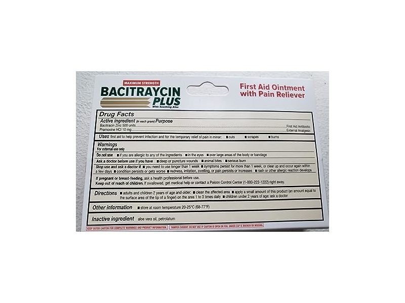 Feulover Bacitraycin First Aid Antibiotic Fast Pai Relief, 1 oz/28 g