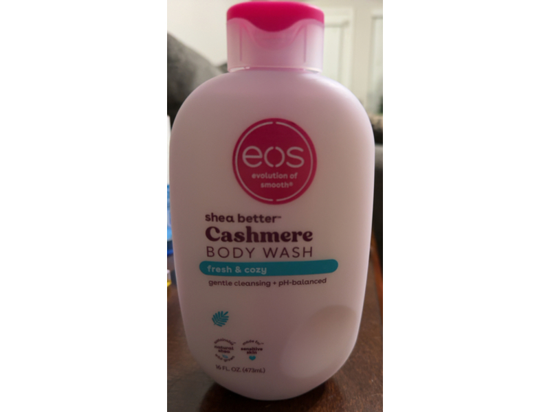 EOS Fresh & Cozy Body Wash, Shea Butter Cashmere, 16 fl oz/473 mL