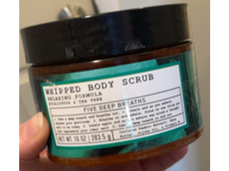 Five Deep Breaths Whipped Body Scrub, Relaxing Formula Eucalyptus & Tea Tree, 10 oz/283.5 g