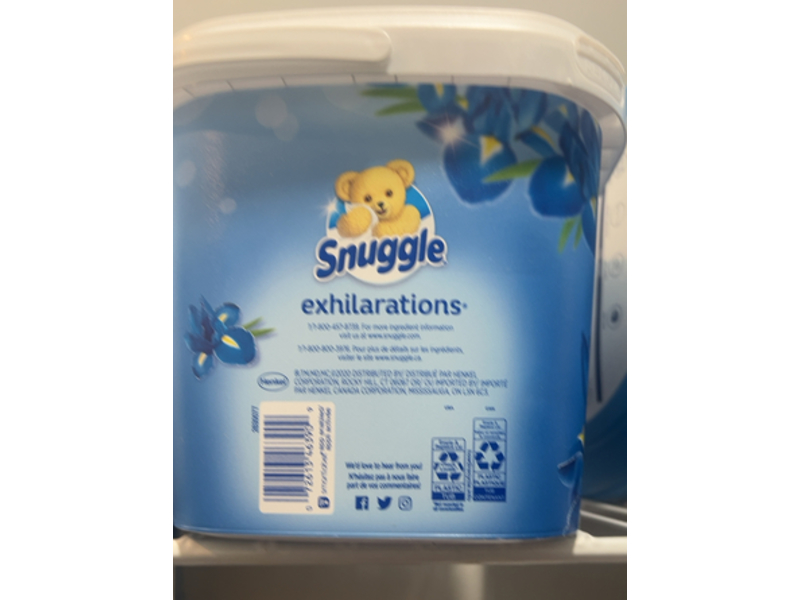 Snuggle Exhilarations Scent Boosters Pacs, Blue Iris & Ocean Breeze, 115 Loads, 81.13 fl oz/2.30 kg