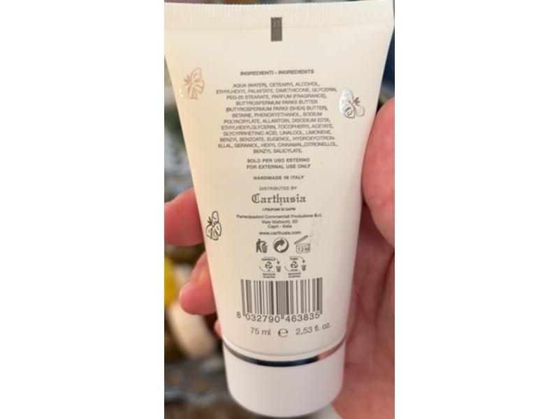 Carthusia Gelsomini di Capri Hand Cream, 2.53 fl oz/75 mL