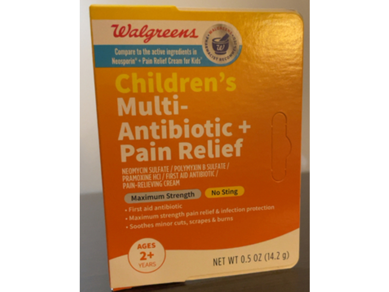 Walgreens Children's Multi-Antibiotic + Pain Relief, 0.5 oz/14.2 g