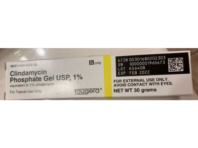 Clindamycin Phosphate Gel USP, 1%, 30 g, Fougera (RX)