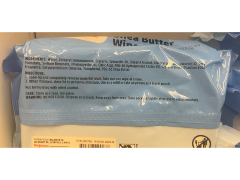 Walgreens Shea Butter Wipes, 64 wipes
