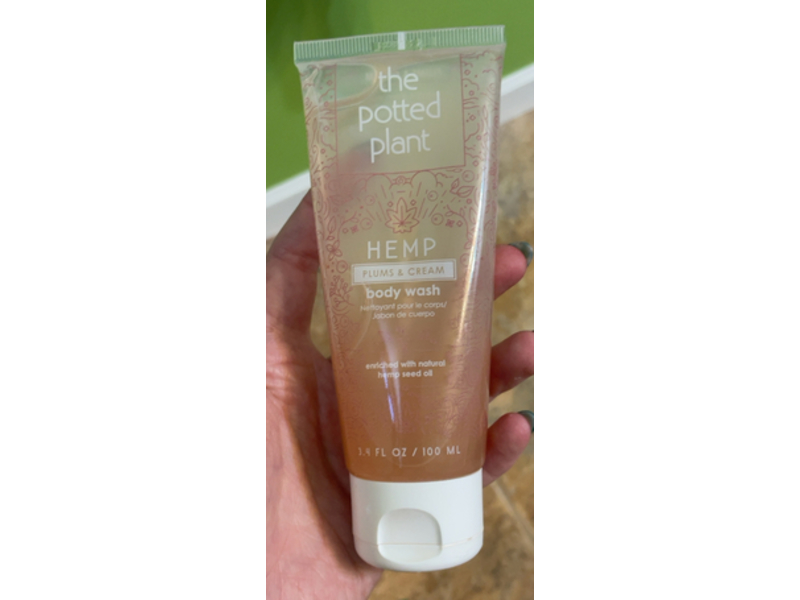 The Potted Plant Plums & Cream Body Wash, Hemp, 3.4 fl oz/100 mL