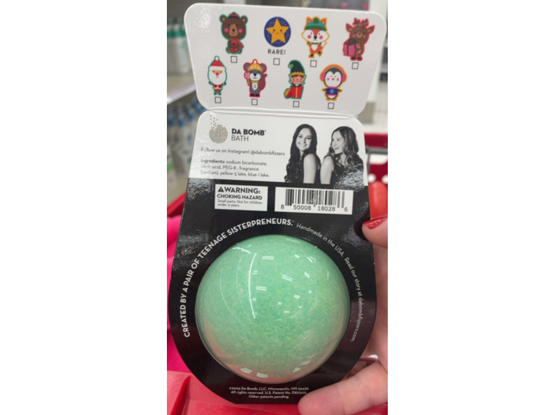 Da Bomb Bath Fizzers Collectible Bath Bomb, Holiday Surprise Bomb, 7oz