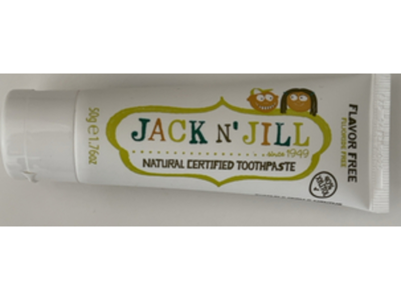 Jack N' Jill Natural Toothpaste, Flavor Free, 1.76 oz/50 g