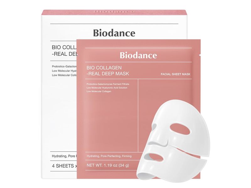 Biodance Bio Collagen Real Deep Face Sheet Mask, 1.19 oz/34 g, 4 Count