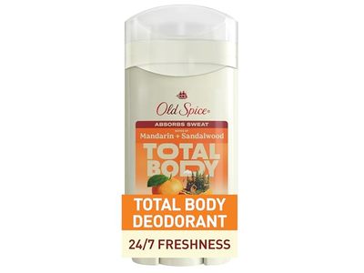 Old Spice Total Body Deodorant Stick, Mandarin + Sandalwood, 3 oz/85 g