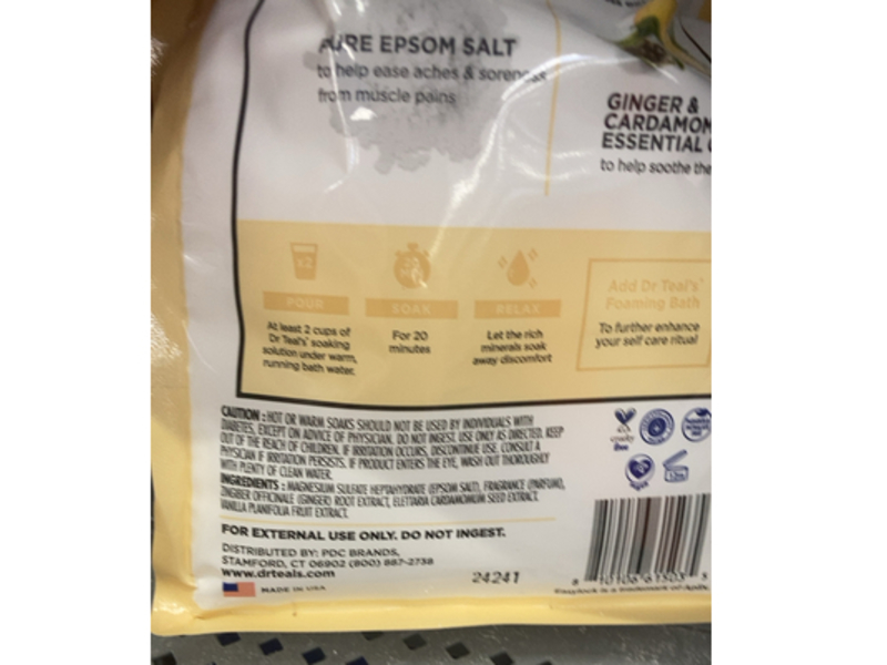 Dr Teal's Pure Epsom Salt, Cozy Vanilla Season, 1.36 kg