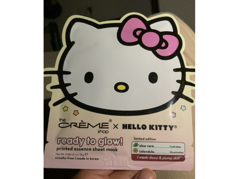 The Creme Shop Hello Kitty, Essence Sheet Mask, Aloe Vera & Calendula, 0.88 oz/25 g, Pack Of 3