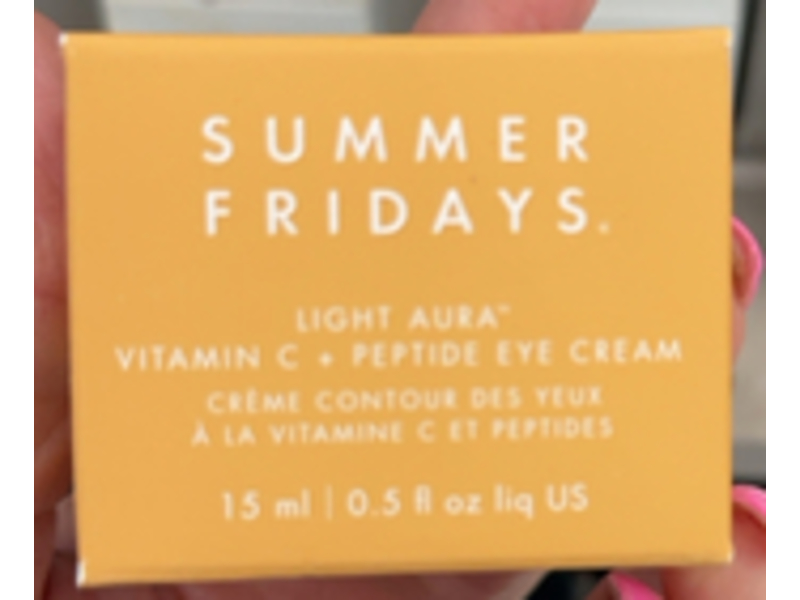 Summer Fridays Light Aura Vitamin C + Peptide Eye Cream, 0.5 oz/15 mL