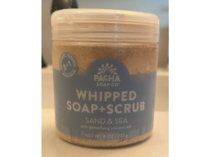 Pacha Soap Co Whipped Soap + Scrub, Sand & Sea, 8 oz/227 g