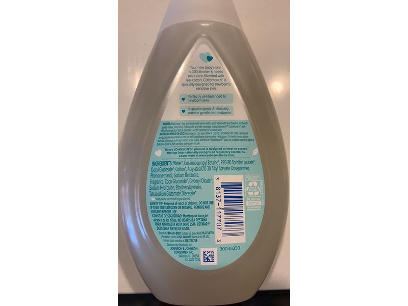 Johnson's Newborn Wash & Shampoo, Cottontouch, 13.6 fl oz/400 mL