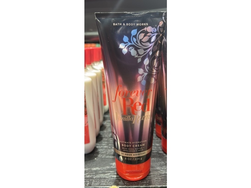 Bath & Body Works Forever Red Body Cream, Vanilla Rum, 8 oz/226 g