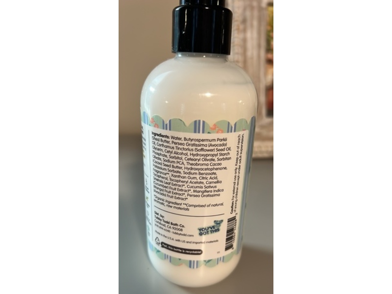 Tubby Todd Bath Co Meri Meri Everyday Lotion, Sweet Peach + Jasmine, 8.5 fl oz/251 mL