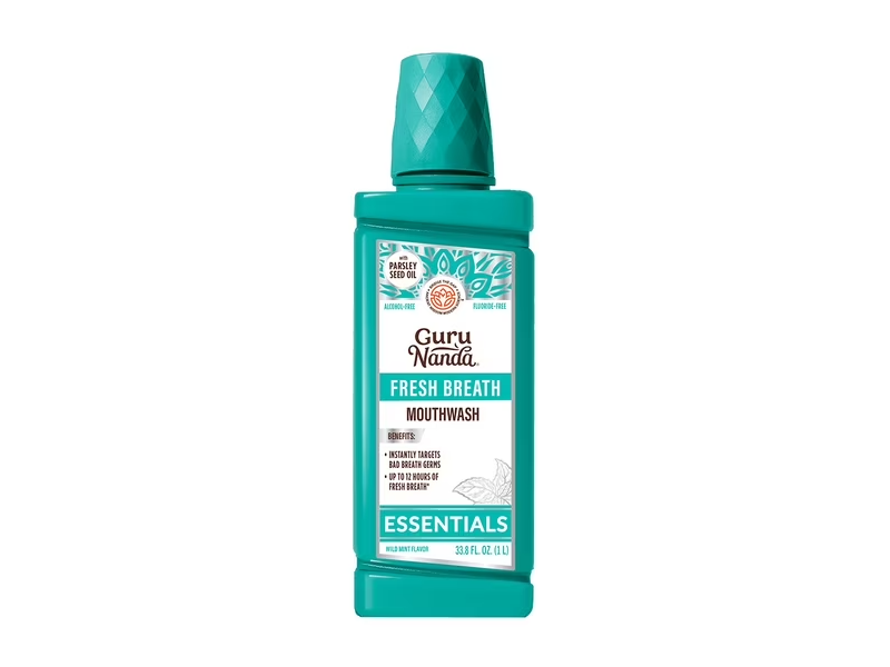 Guru Nanda Mouthwash, Fresh Breath, 33.8 fl oz/1 L