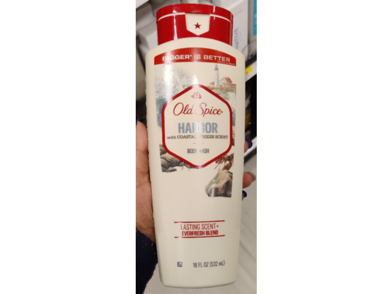 Old Spice Harbor Body Wash, Coastal Breeze Scent, Lasting Scent + Everfresh Blend, 18 fl oz/532 mL