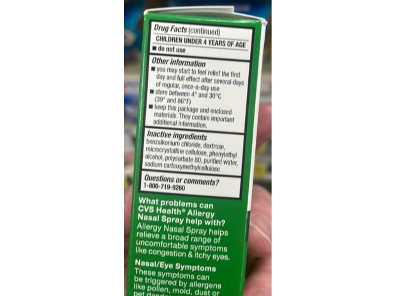 Cvs Health Allergy Nasal Spray, 0.38 fl oz/11.1mL