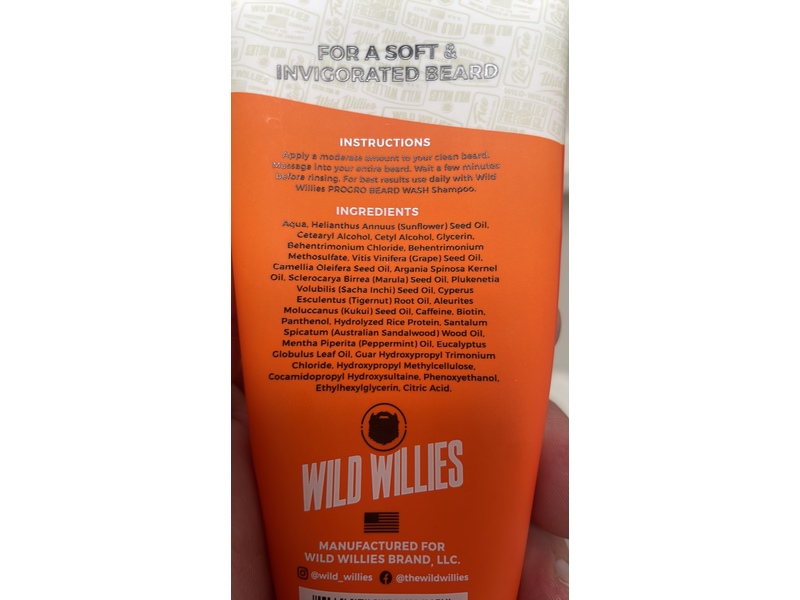 Wild Willies Progro Beard Soft Conditioner, Fresh, 5 fl oz/147.87 mL