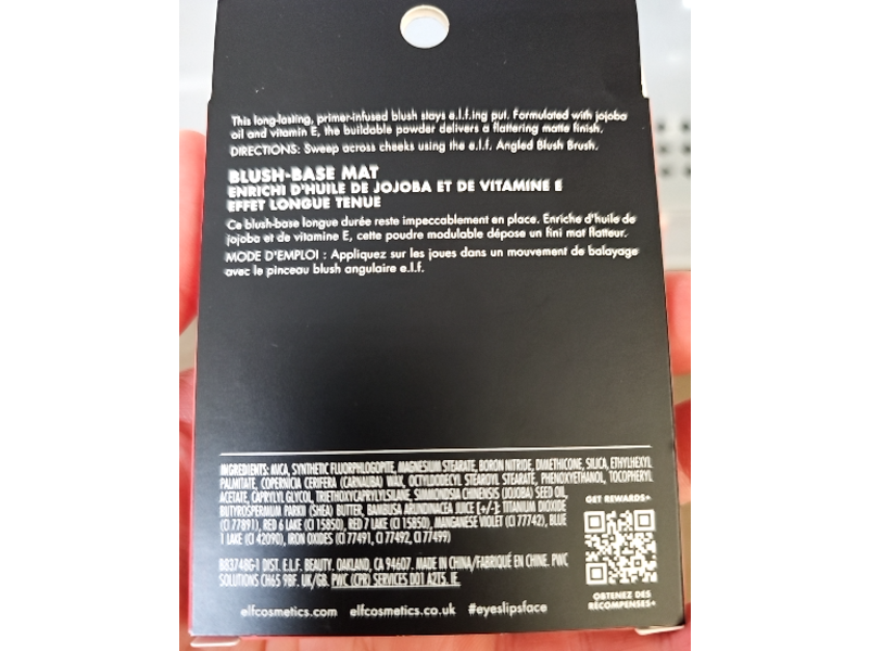 e.l.f. Primer-Infused Matte Blush, Always Crushing, 0.35 oz/10 g