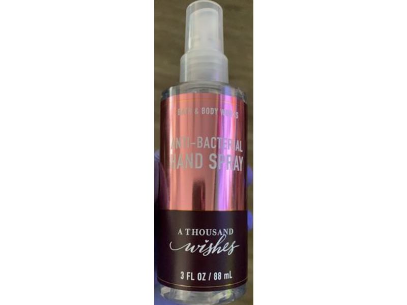 Bath & Body Works A Thousand Wishes Anti-Bacterial Hand Spray, 3 fl oz/88 mL