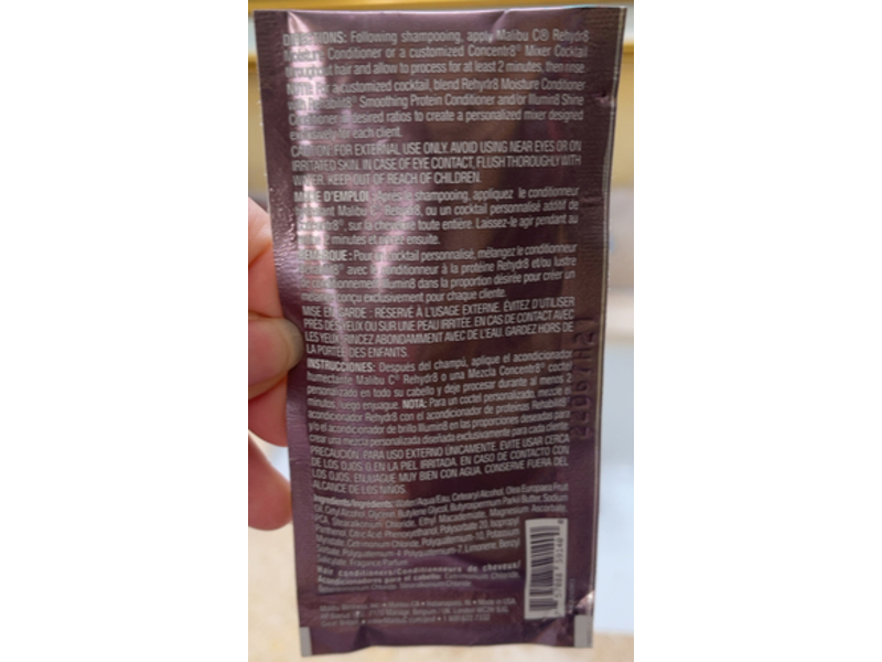 Malibu Rehydr8 Moisturizing Conditioner, 0.4 fl oz/12 mL