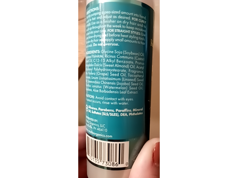 Mielle Hair Finishing Oil, Kalahari Melon & Aloe Vera, 4 fl oz/118 mL