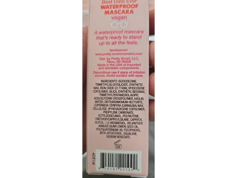 Pretty Smart Best Date Ever Waterproof Mascara, 109 Black, 0.27 fl oz/8 mL
