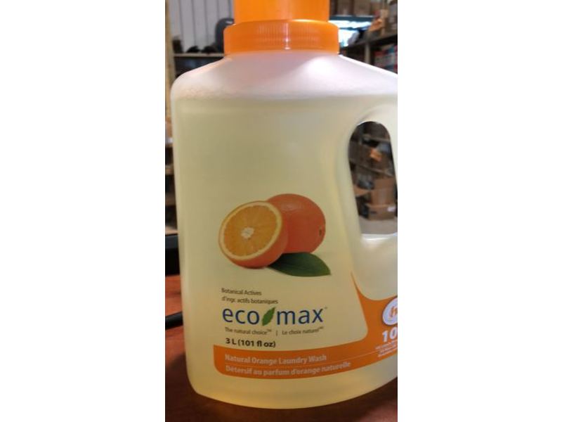 Eco Max Laundry Wash, Natural Orange, 100 Loads, 101 fl oz/3 L
